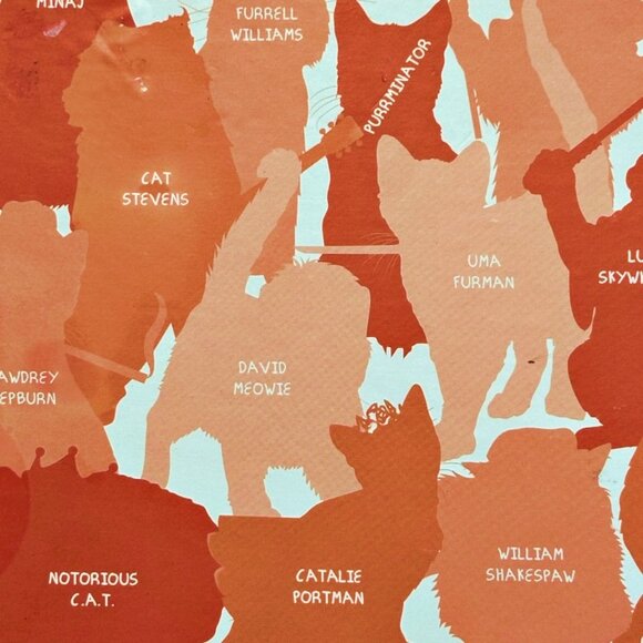 Celebri Cats 1000 Piece Jigsaw Puzzle with Poster Ginger Fox MINT - COMPLETE - Picture 8 of 12